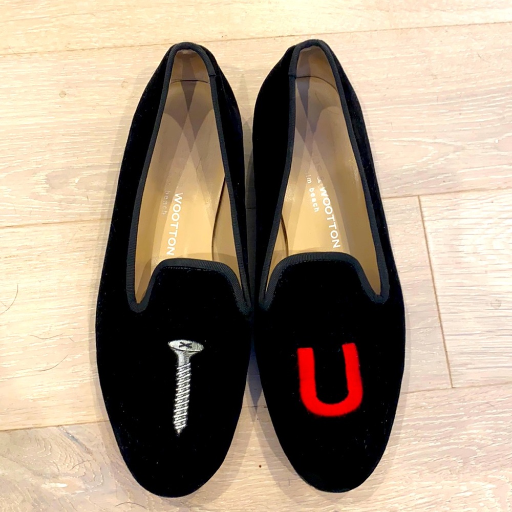 Stubbs & Wootton Black Velvet Slippers